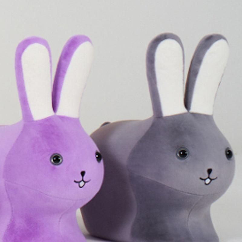 Kids Wood Velvet Rabbit Low Stool — Blue