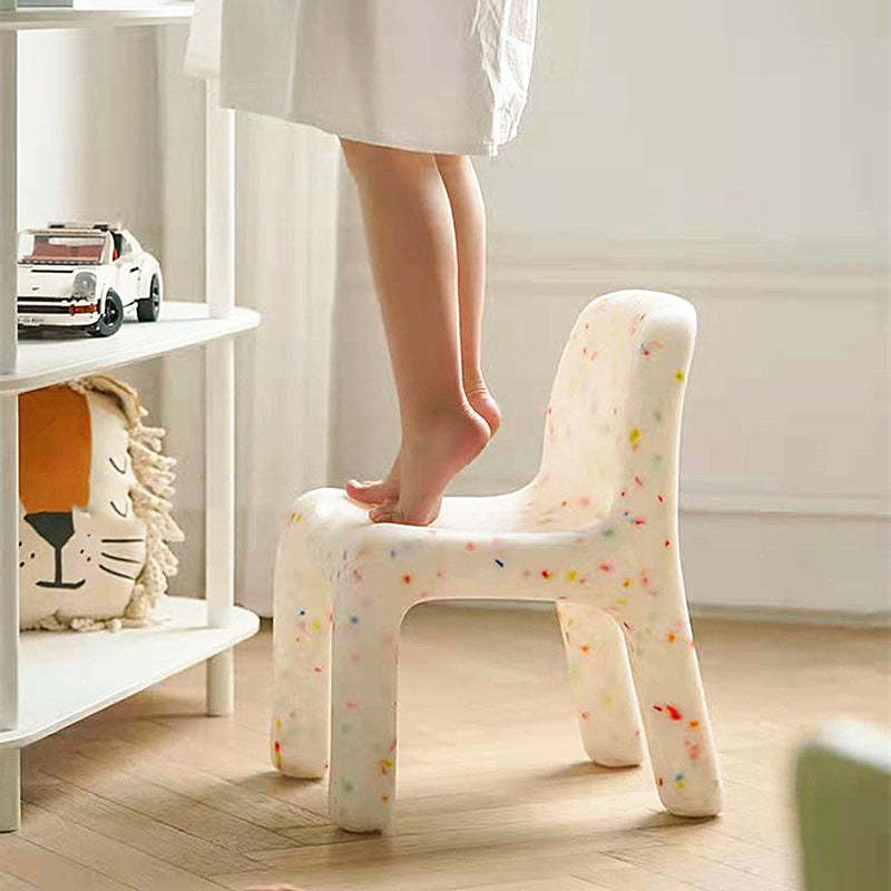 Scandinavian Kids Starry Sky Low Chair — True White