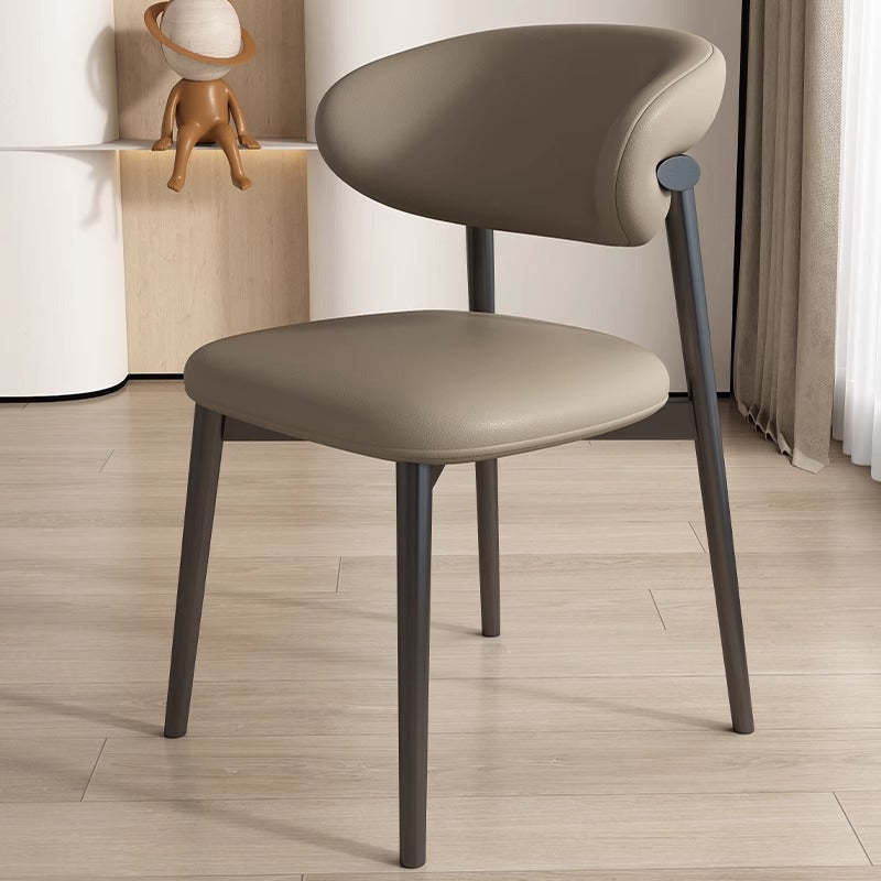 Scandinavian Iron Leather Dining Chair