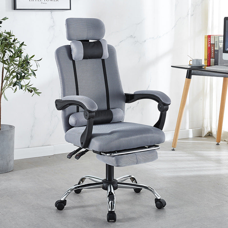 Modern Mesh Steel Adjustable Desk Chair — Without Footrest / Red
