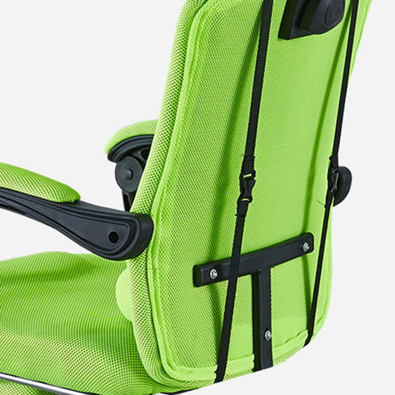 Modern Mesh Steel Adjustable Desk Chair — With Footrest / Green