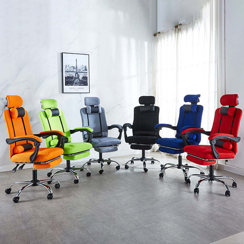 Modern Mesh Steel Adjustable Desk Chair — Without Footrest / Black