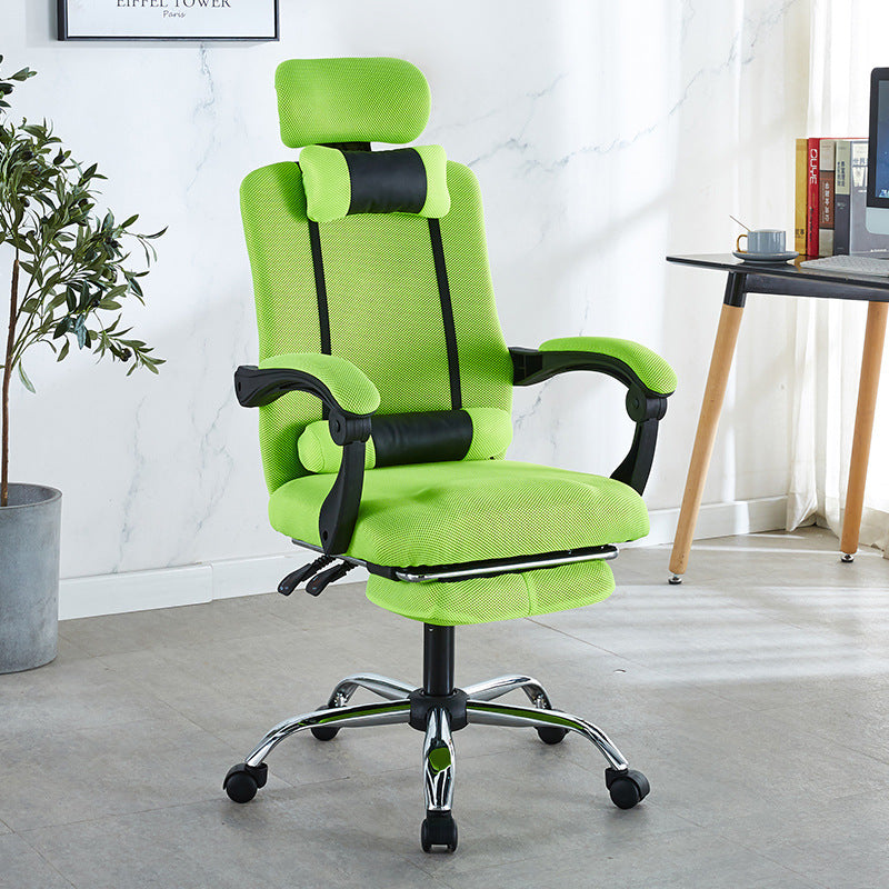 Modern Mesh Steel Adjustable Desk Chair — With Footrest / Black
