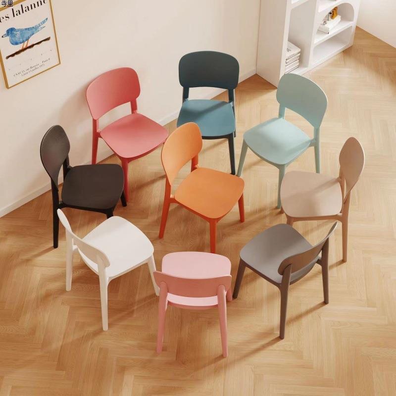 Scandinavian Stackable Dining Chair — Orange