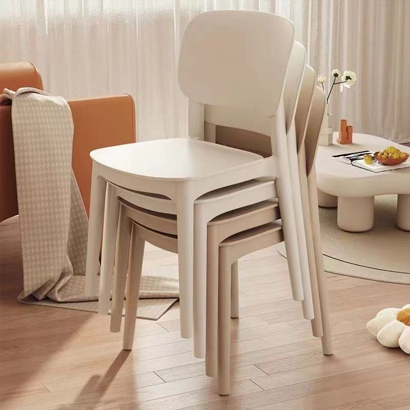 Scandinavian Stackable Dining Chair — Khaki