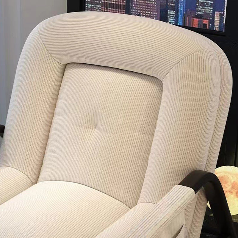 Nordic Corduroy Leather Metal Square Rocking Chair