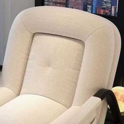 Nordic Corduroy Leather Metal Rocking Chair