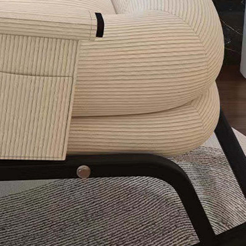 Nordic Corduroy Leather Metal Square Rocking Chair