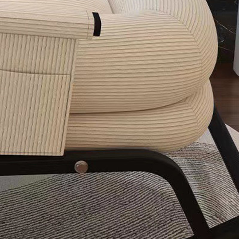 Nordic Corduroy Leather Metal Rocking Chair