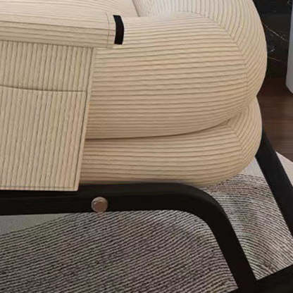 Nordic Corduroy Leather Metal Rocking Chair