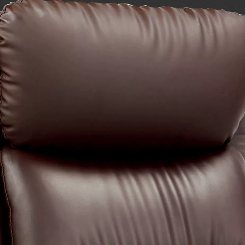 Minimalist Leather Cotton Reclining Desk Chair with Headrest