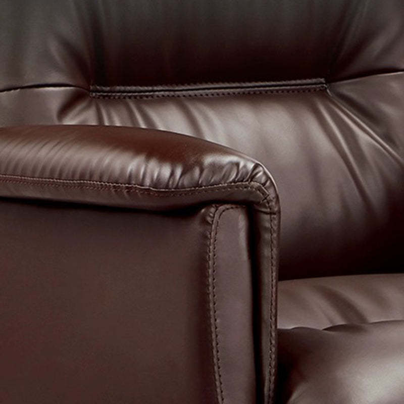 Minimalist Leather Cotton Reclining Desk Chair with Headrest