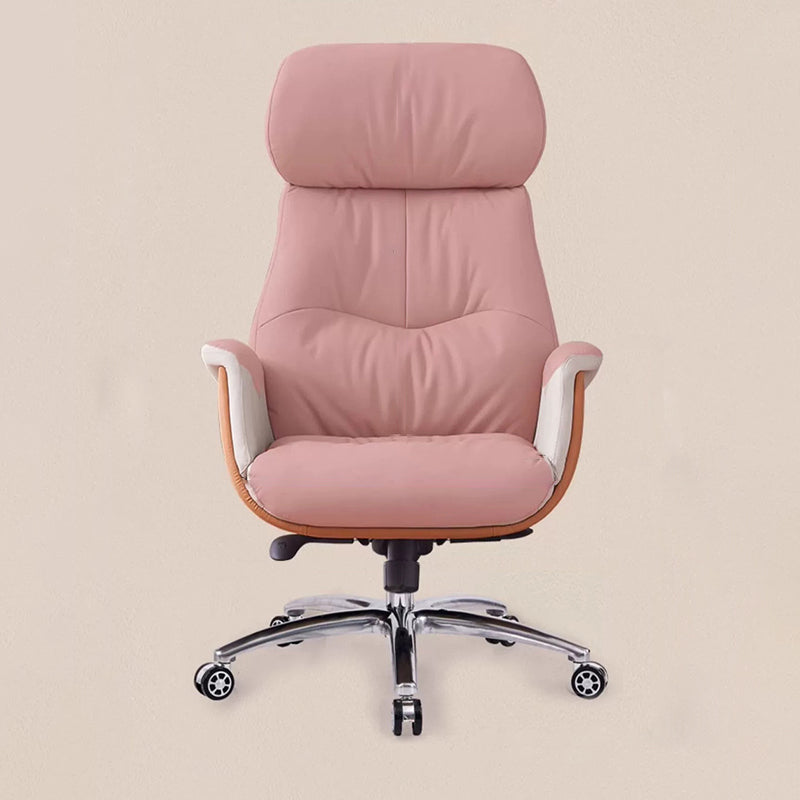 Modern Microfiber Leather Cowhide Liftable Desk Chair