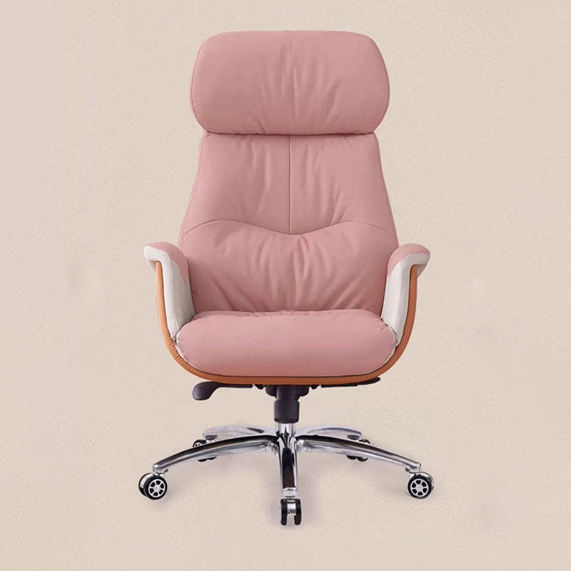 Modern Microfiber Leather Cowhide Liftable Desk Chair