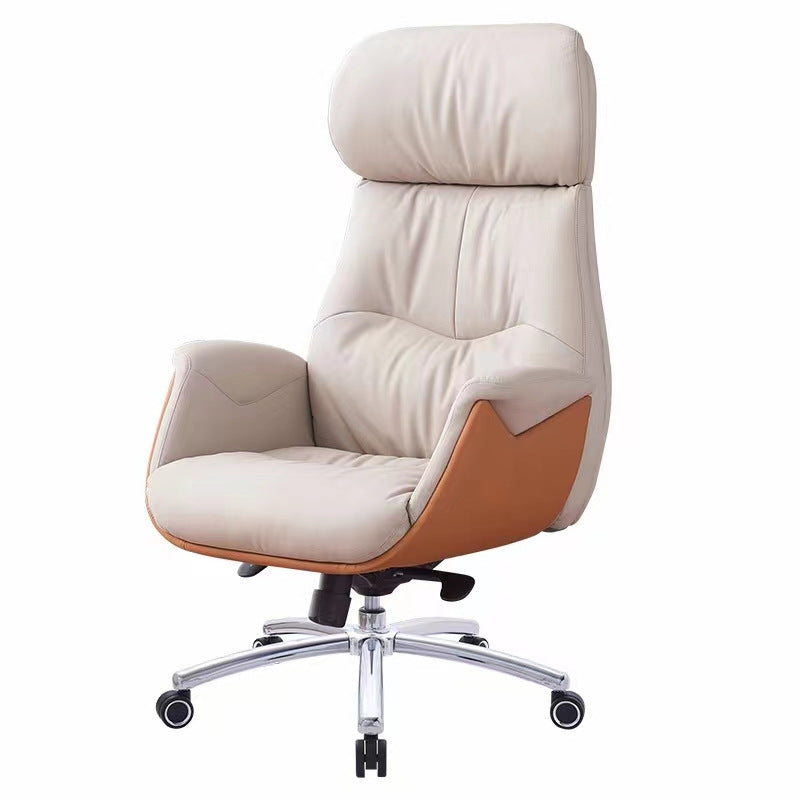 Modern Microfiber Leather Cowhide Liftable Desk Chair