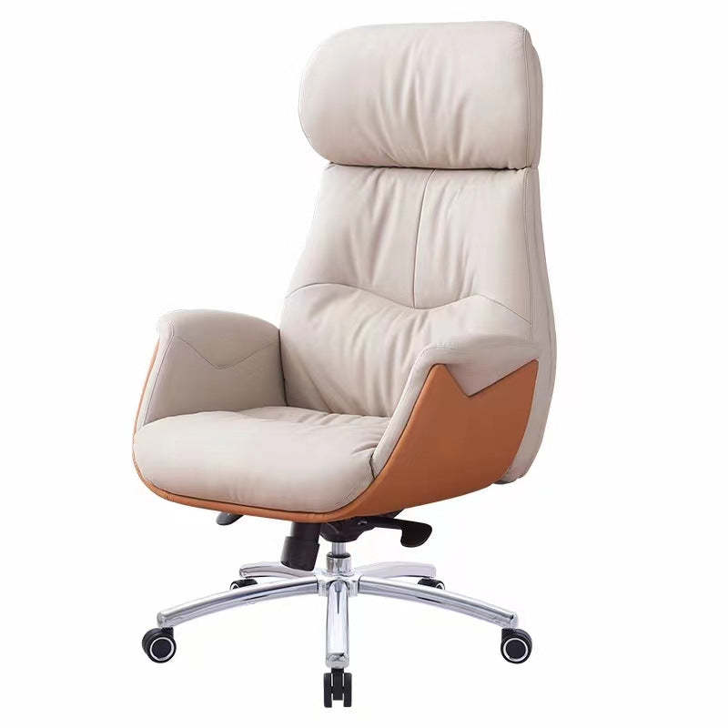 Modern Microfiber Leather Cowhide Liftable Desk Chair