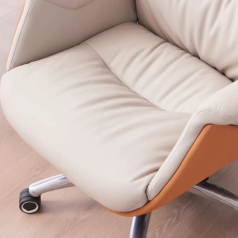 Modern Microfiber Leather Cowhide Liftable Desk Chair