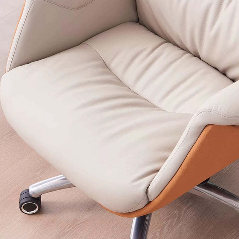 Modern Microfiber Leather Cowhide Liftable Desk Chair