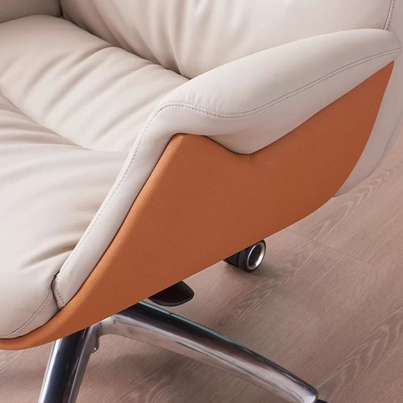 Modern Microfiber Leather Cowhide Liftable Desk Chair