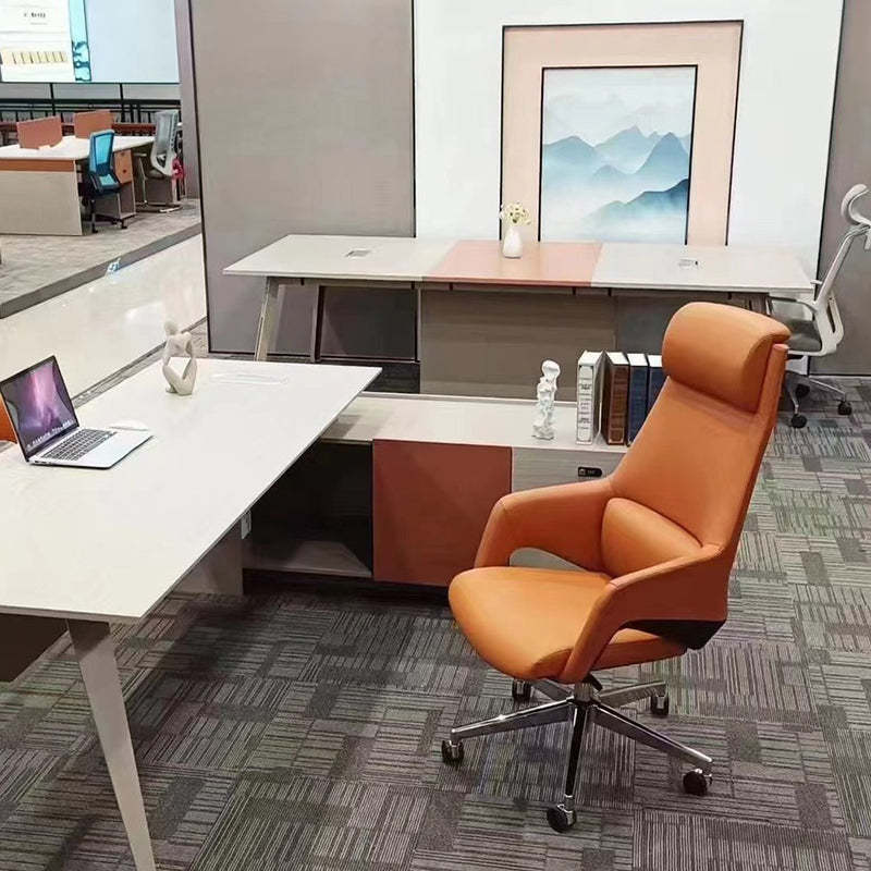 Modern Silicone Leather Reclining Desk Chair
