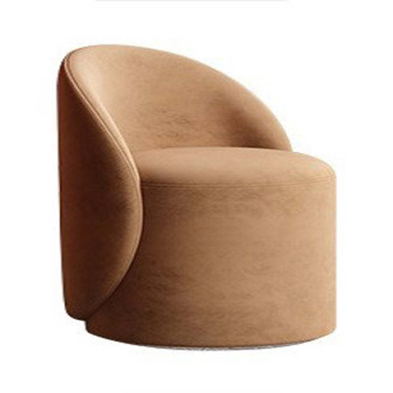 Modern Lambswool Leather Wood Swivel Vanity Stool with Back