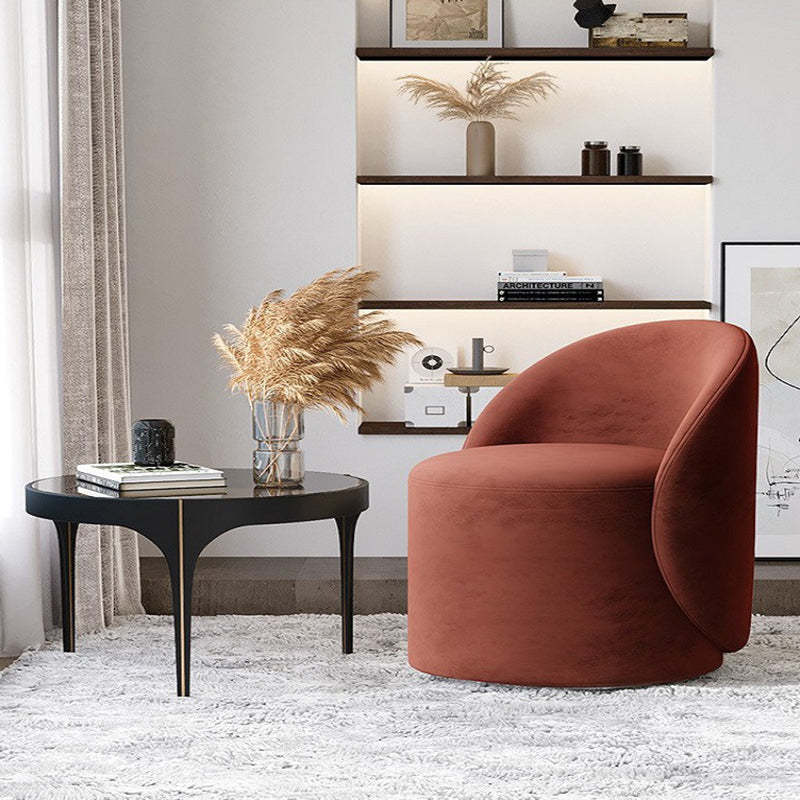 Modern Lambswool Leather Wood Swivel Vanity Stool with Back