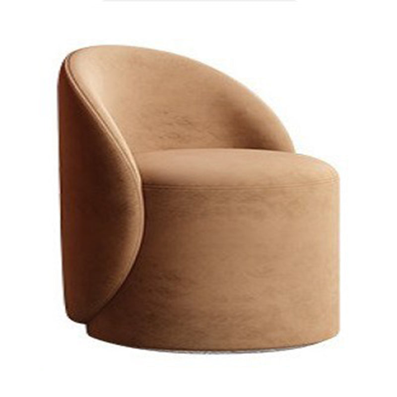Modern Lambswool Leather Wood Swivel Vanity Stool with Back