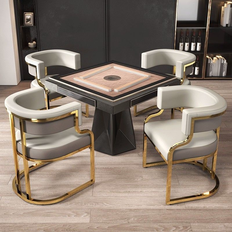 Modern Curved Leather Oval Accent Chair