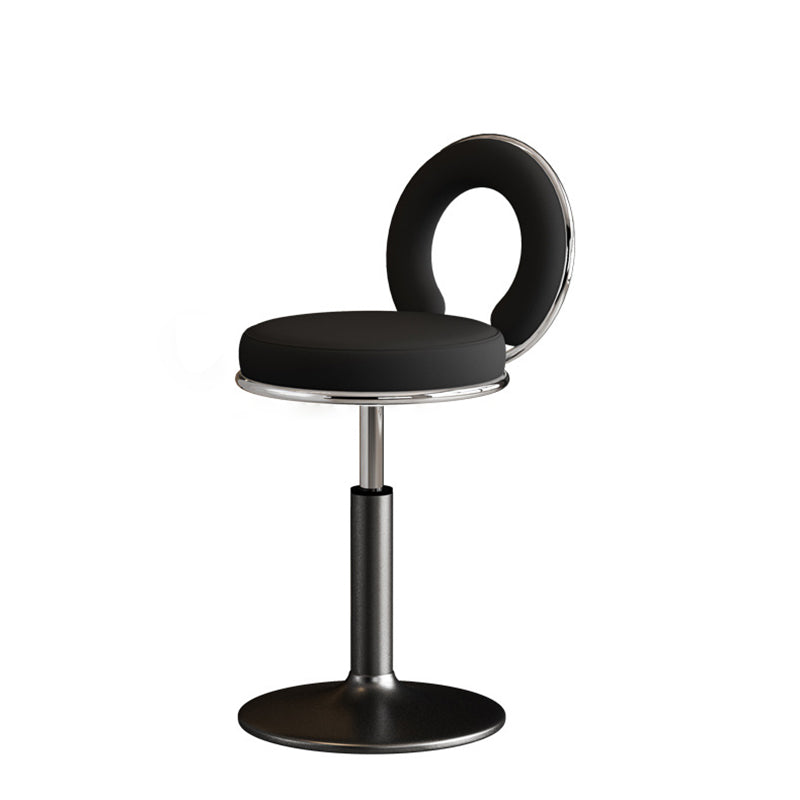 Minimalist Leather Openwork Bar Stool