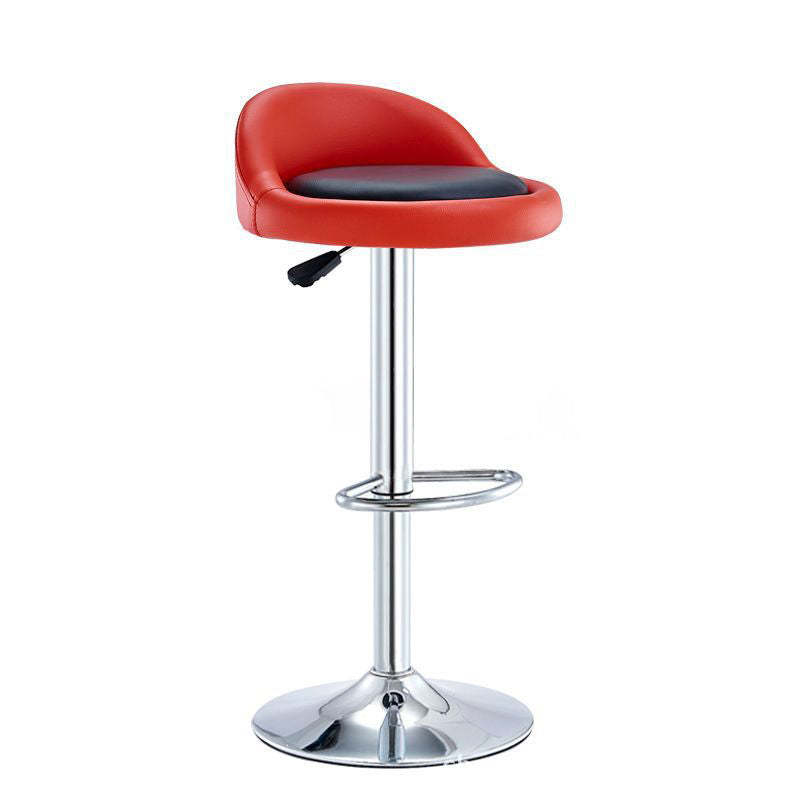 Modern Leather Metal Swivel Bar Stool