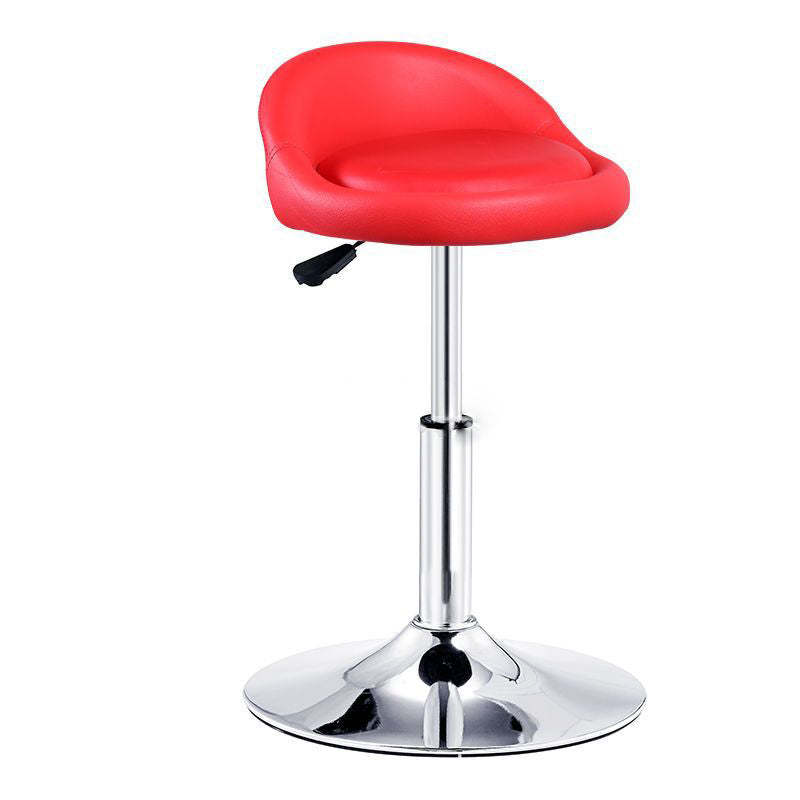 Modern Leather Metal Swivel Bar Stool