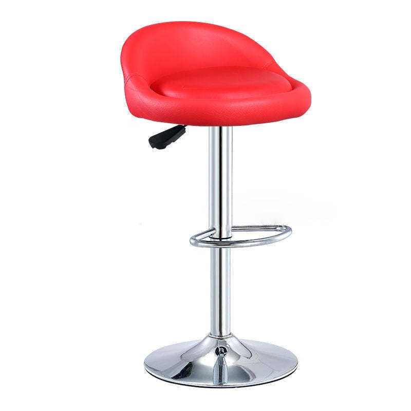 Modern Leather Metal Swivel Bar Stool