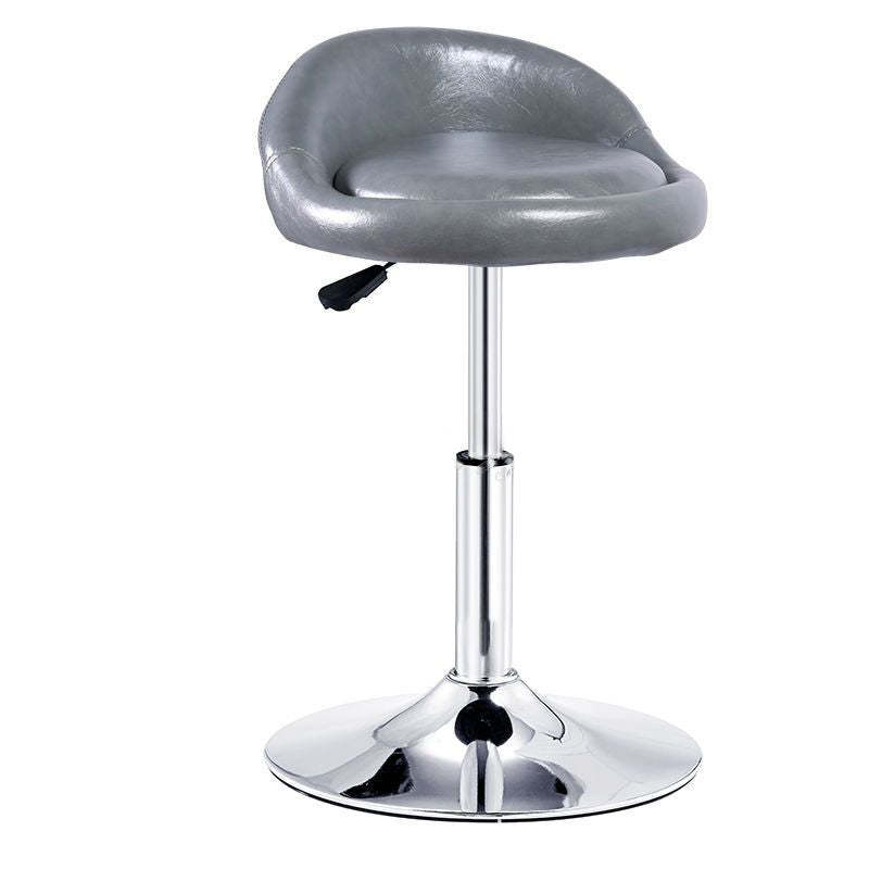Modern Leather Metal Swivel Bar Stool