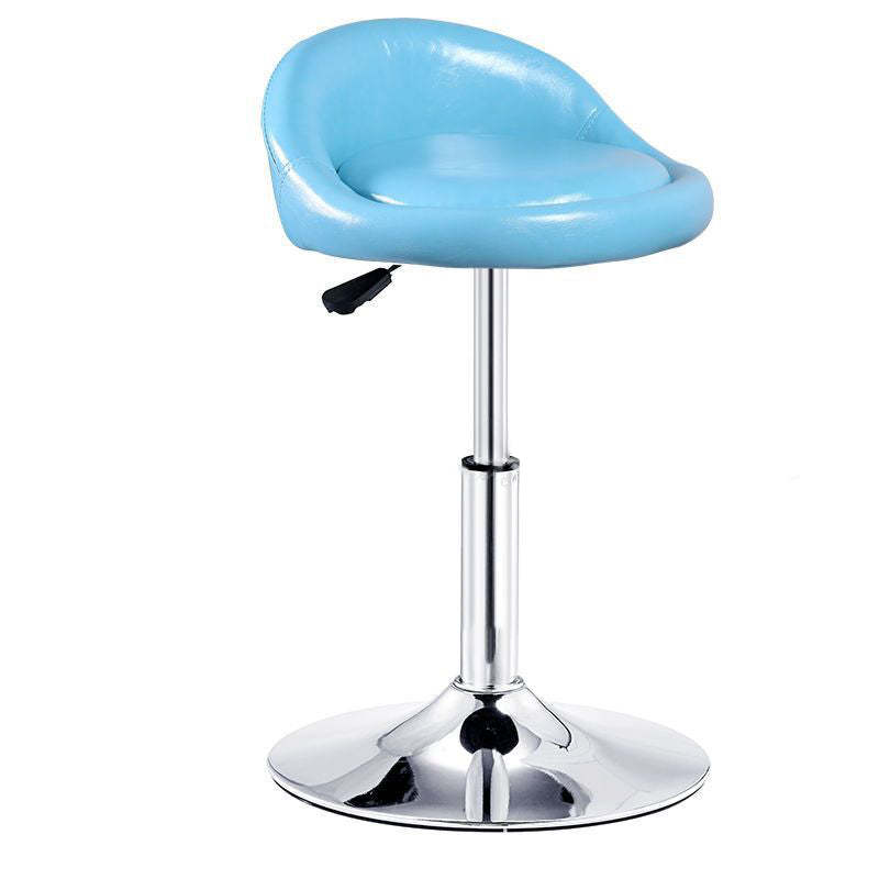 Modern Leather Metal Swivel Bar Stool