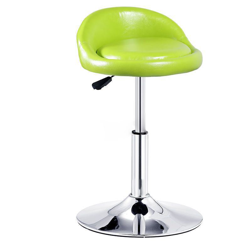 Modern Leather Metal Swivel Bar Stool