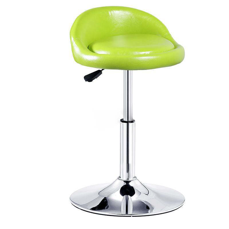 Modern Leather Metal Swivel Bar Stool