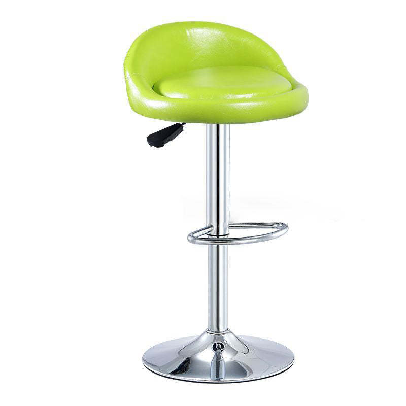 Modern Leather Metal Swivel Bar Stool