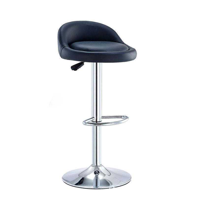 Modern Leather Metal Swivel Bar Stool