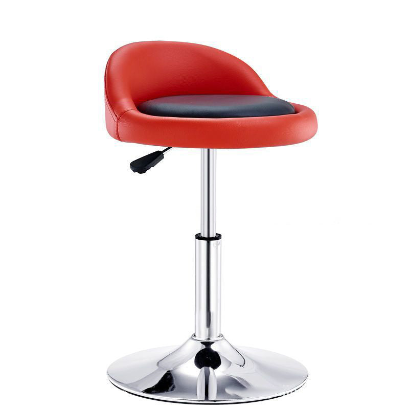 Modern Leather Metal Swivel Bar Stool