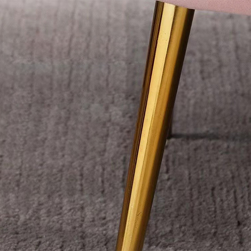 Scandinavian Velvet Wood Metal Petal Accent Chair