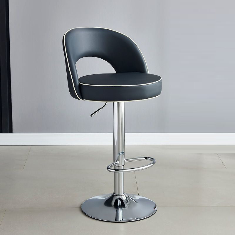 Modern Leather Metal Liftable Swivel Bar Stool