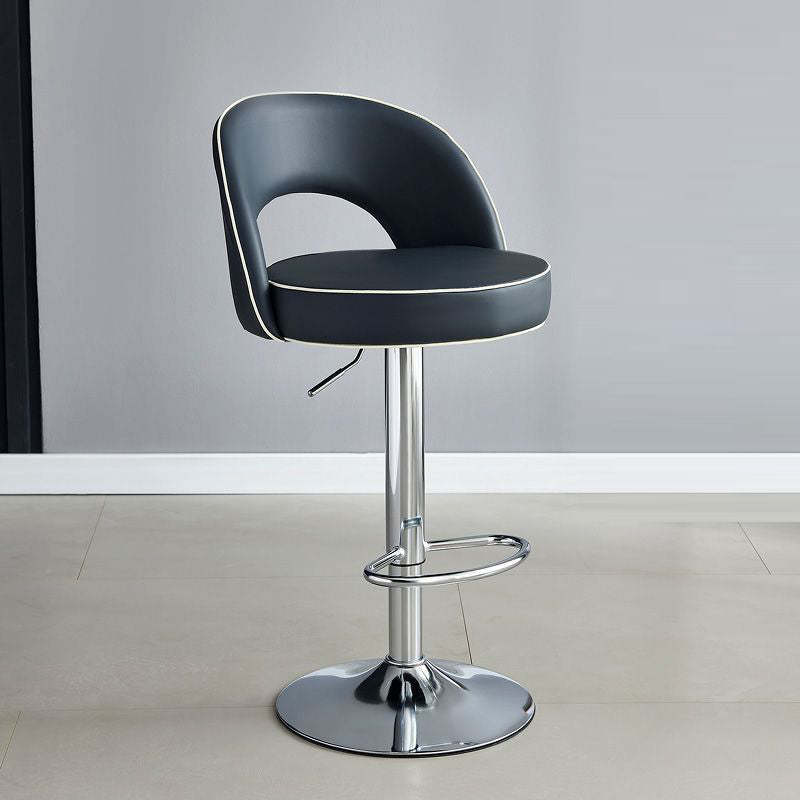 Modern Leather Metal Liftable Swivel Bar Stool