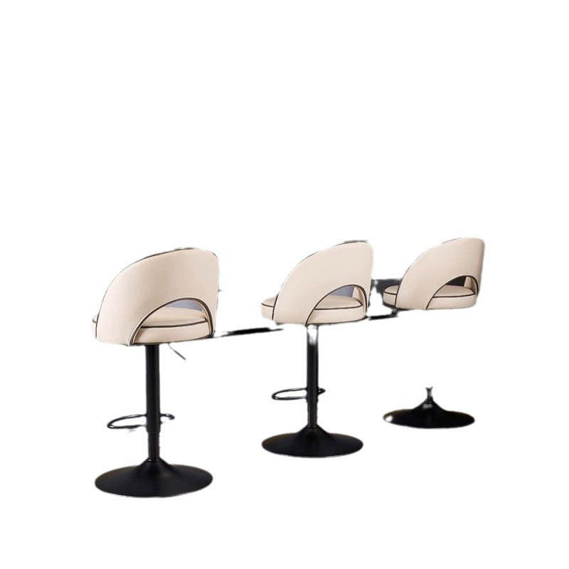 Modern Leather Metal Liftable Swivel Bar Stool