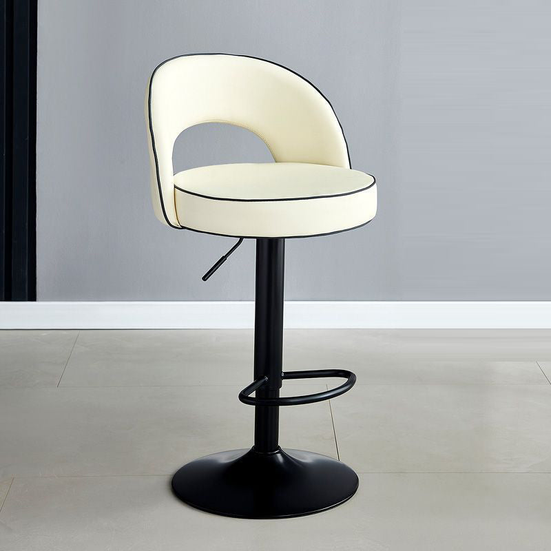 Modern Leather Metal Liftable Swivel Bar Stool