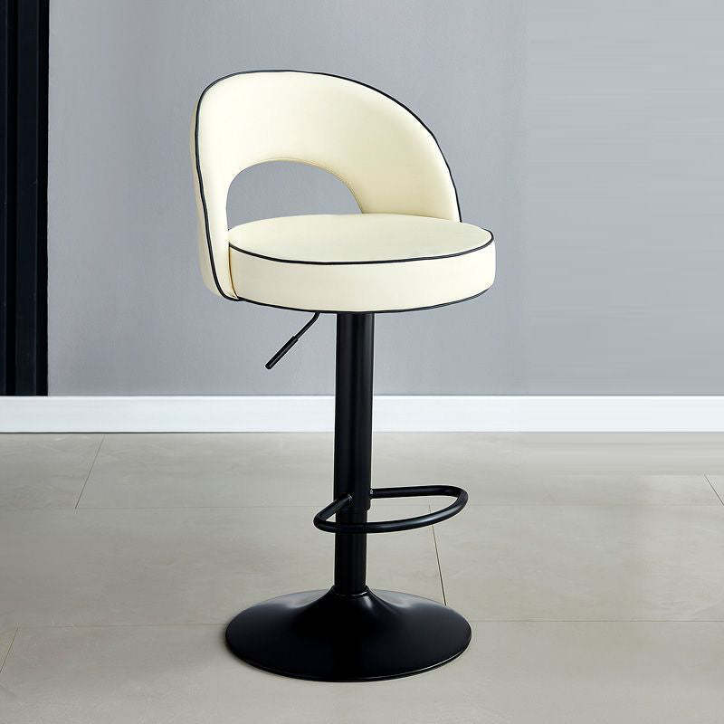 Modern Leather Metal Liftable Swivel Bar Stool