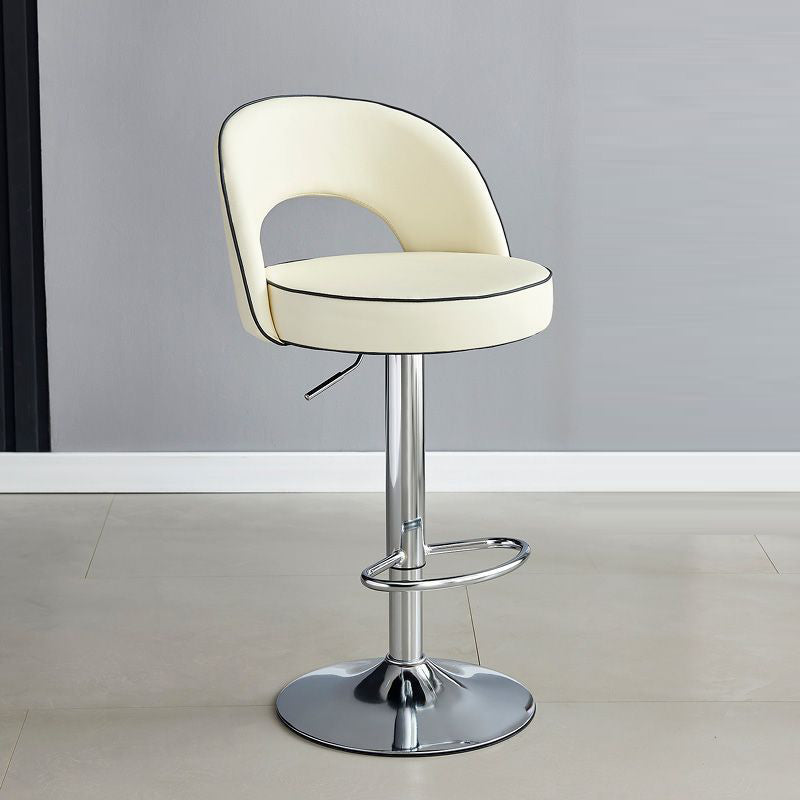 Modern Leather Metal Liftable Swivel Bar Stool
