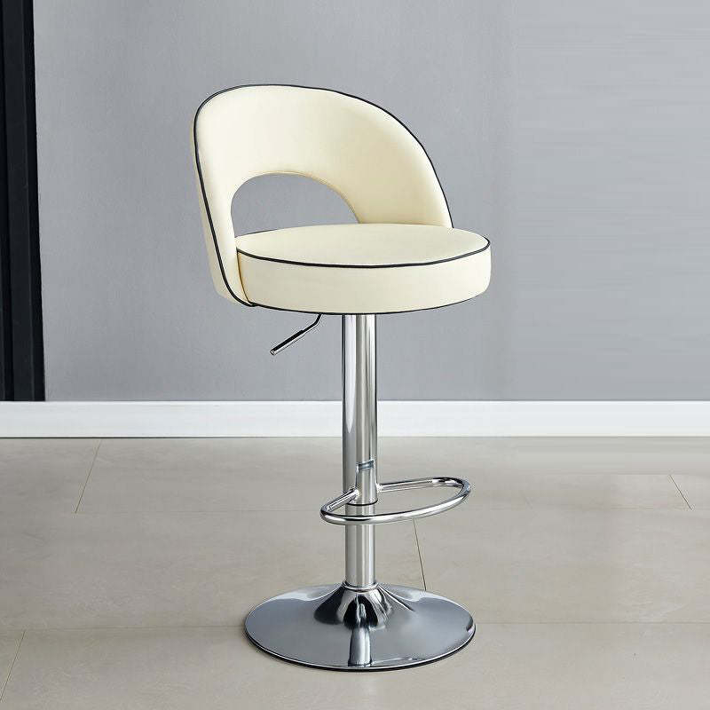 Modern Leather Metal Liftable Swivel Bar Stool