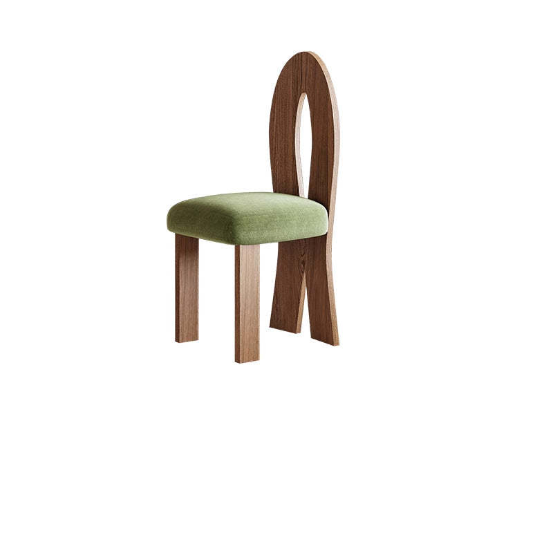 French Ash Wood Velvet Mermaid Dining Chair