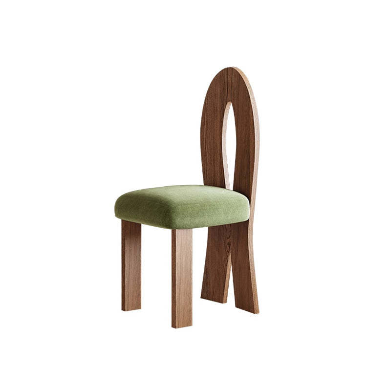 French Ash Wood Velvet Mermaid Dining Chair