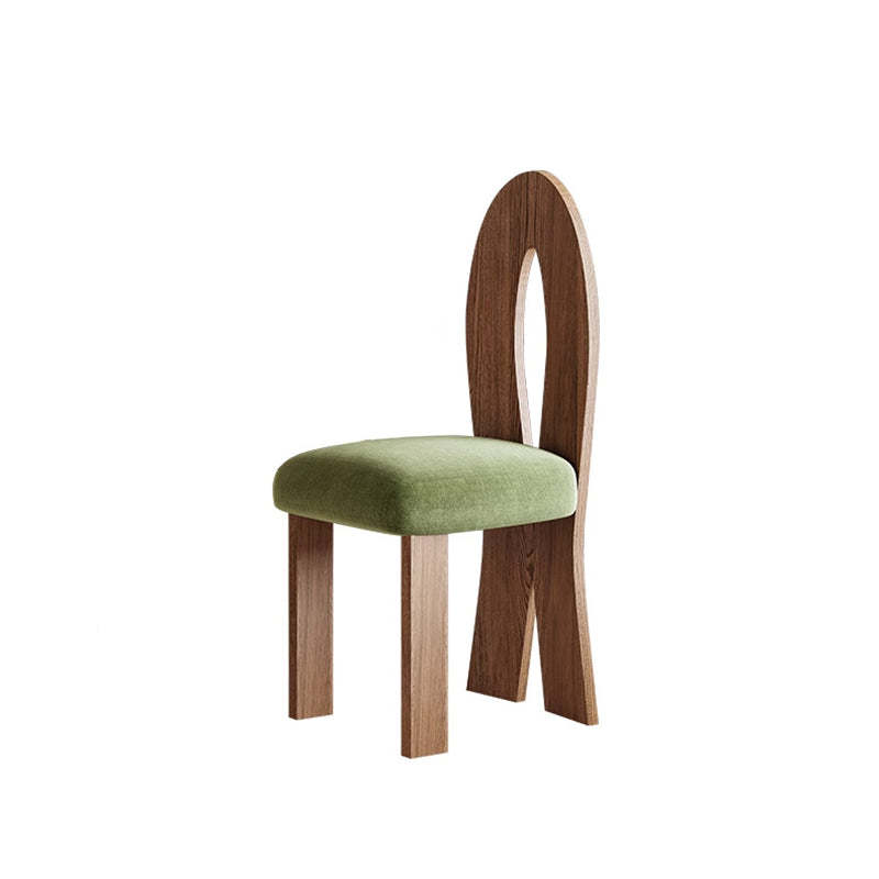 French Ash Wood Velvet Mermaid Dining Chair